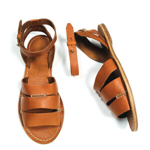 Tommy Bahama Womans Sandal Light Brown Leather Gladiator Sandals Size 6
